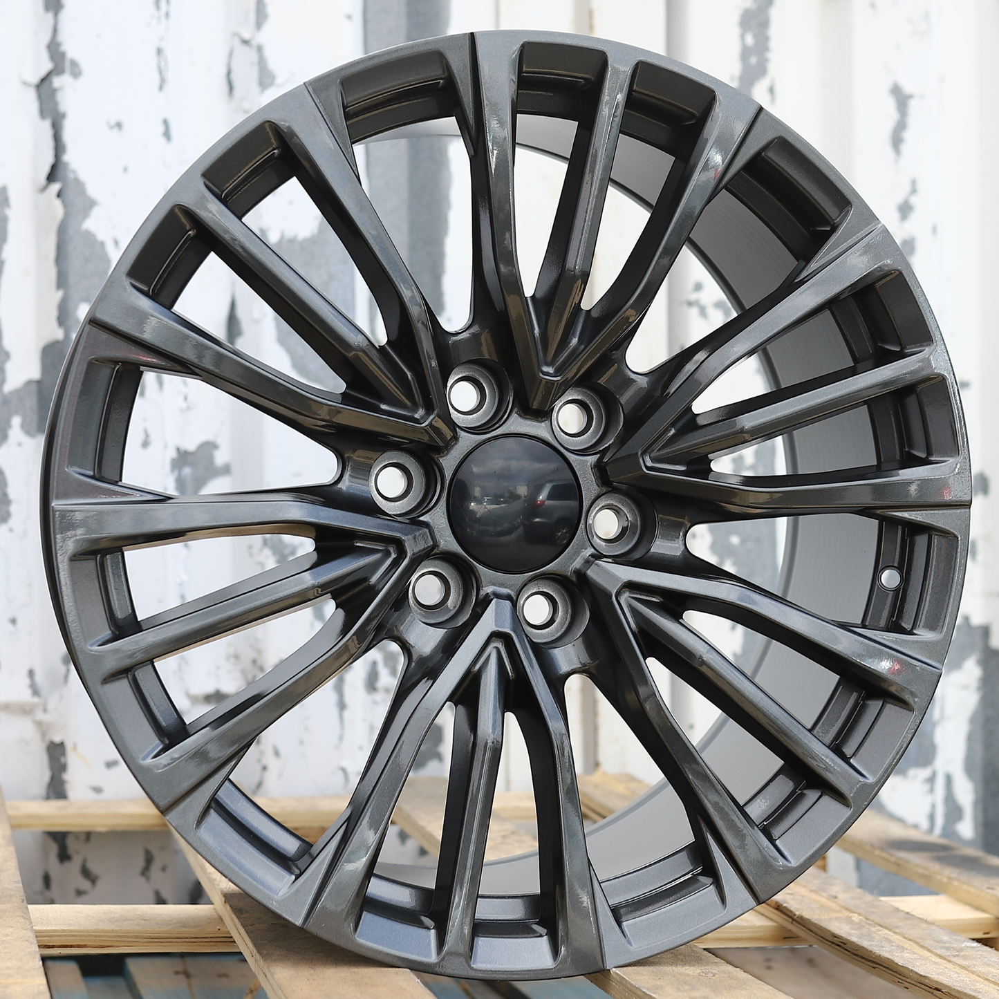 22x9" Gray Wheels (6x139.7) Fits Chevy Tahoe Suburban GMC Yukon Cadillac Escalade