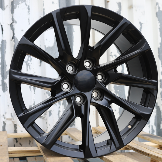 22x9" Matte Black Wheels (6x139.7) Fits Chevy Tahoe Suburban GMC Yukon Cadillac Escalade