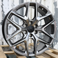 22x9" Hyper Black Wheels (6x139.7) Fits Chevy Tahoe Suburban GMC Yukon Cadillac Escalade