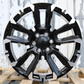 22x9" Black Machined Wheels (6x139.7) Fits Chevy Tahoe Suburban GMC Yukon Cadillac Escalade
