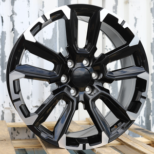 22x9" Black Machined Wheels (6x139.7) Fits Chevy Tahoe Suburban GMC Yukon Cadillac Escalade