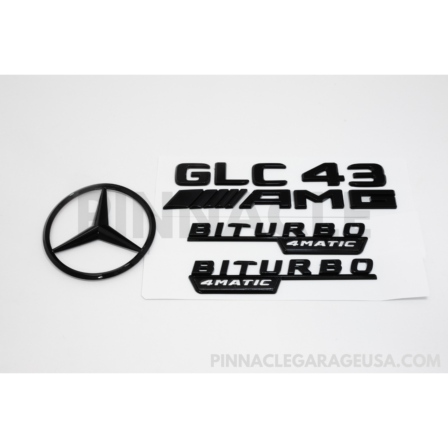 Mercedes-Benz X253 GLC43 AMG Gloss Black Emblem Pack