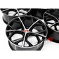 20"x8.5" Black & Silver Flow Formed Wheels (5x108) for JAGUAR