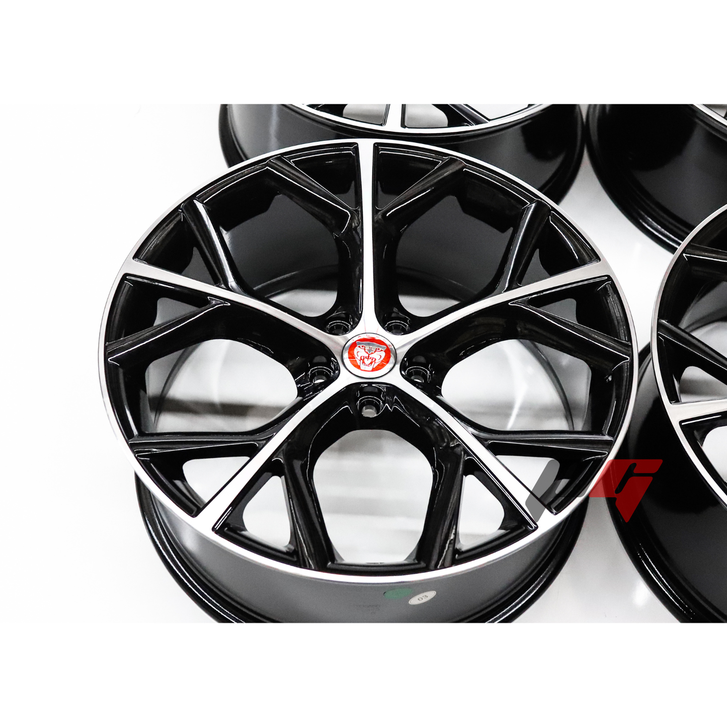 20"x8.5" Black & Silver Flow Formed Wheels (5x108) for JAGUAR