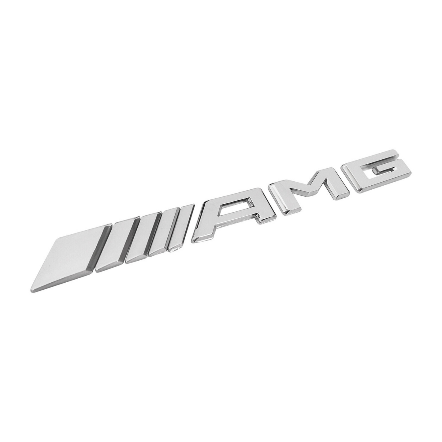 "AMG" Chrome Raised Letter Emblem For Rear Trunk Lid Fits Mercedes A C E G S SLK