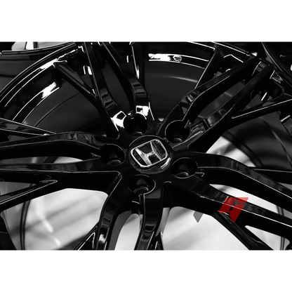 Gloss Black Wheels 18x8.5" ET45 (5x114.3) Fits Honda Accord, Civic, Passport, Odyssey, CR-V, HR-V