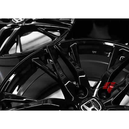 Gloss Black Wheels 18x8.5" ET45 (5x114.3) Fits Honda Accord, Civic, Passport, Odyssey, CR-V, HR-V