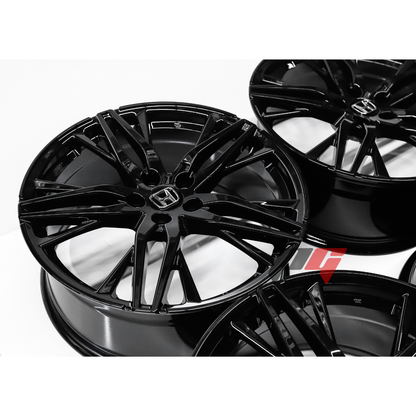 Gloss Black Wheels 18x8.5" ET45 (5x114.3) Fits Honda Accord, Civic, Passport, Odyssey, CR-V, HR-V