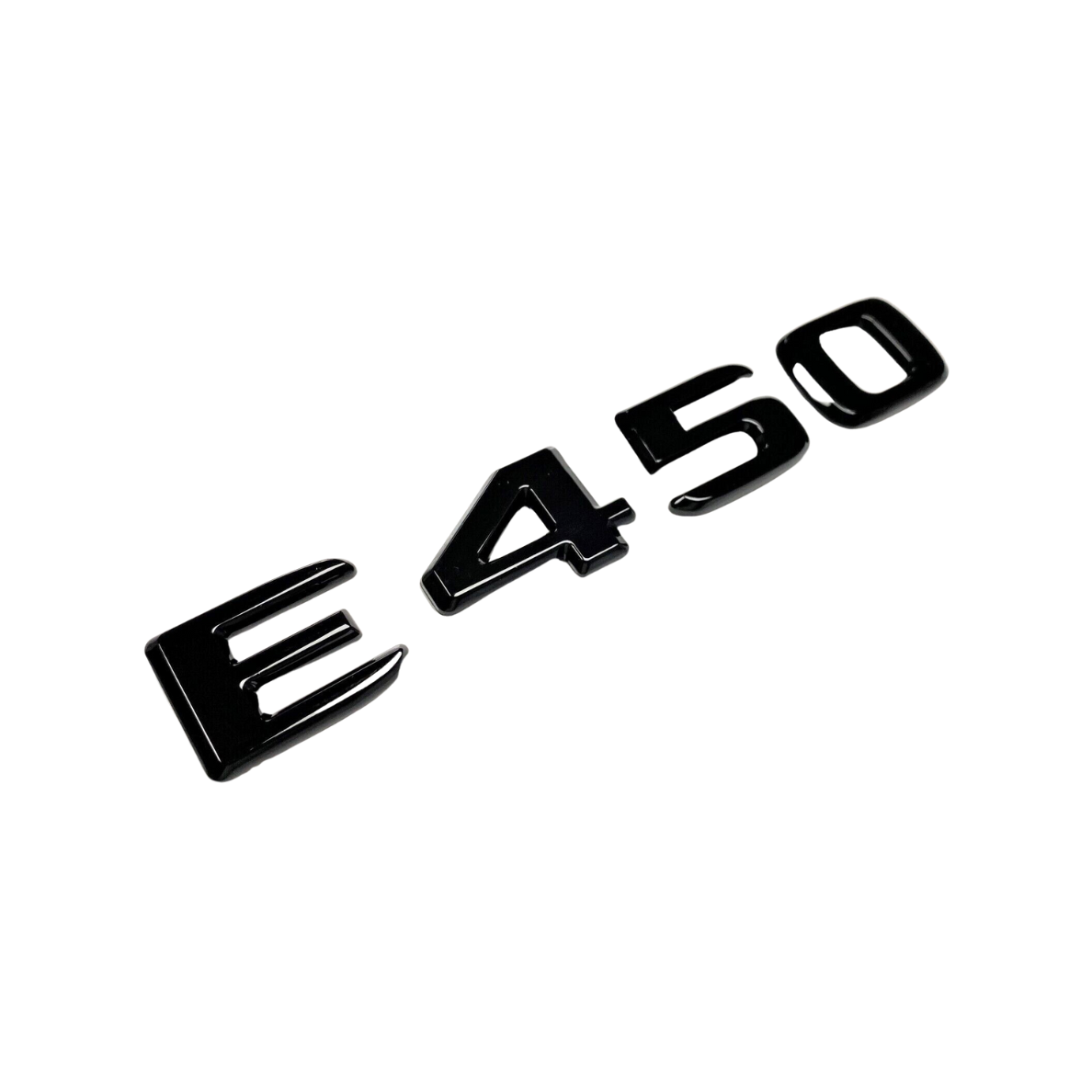 "E450" Gloss Black Raised Letter Emblem For Rear Trunk Lid Fits Mercedes E Class