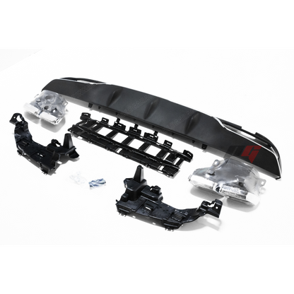 2015-2018 Mercedes Benz W205 C Class Rear AMG Style Diffuser w/ Exhaust Tips