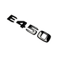 "E450" Gloss Black Raised Letter Emblem For Rear Trunk Lid Fits Mercedes E Class