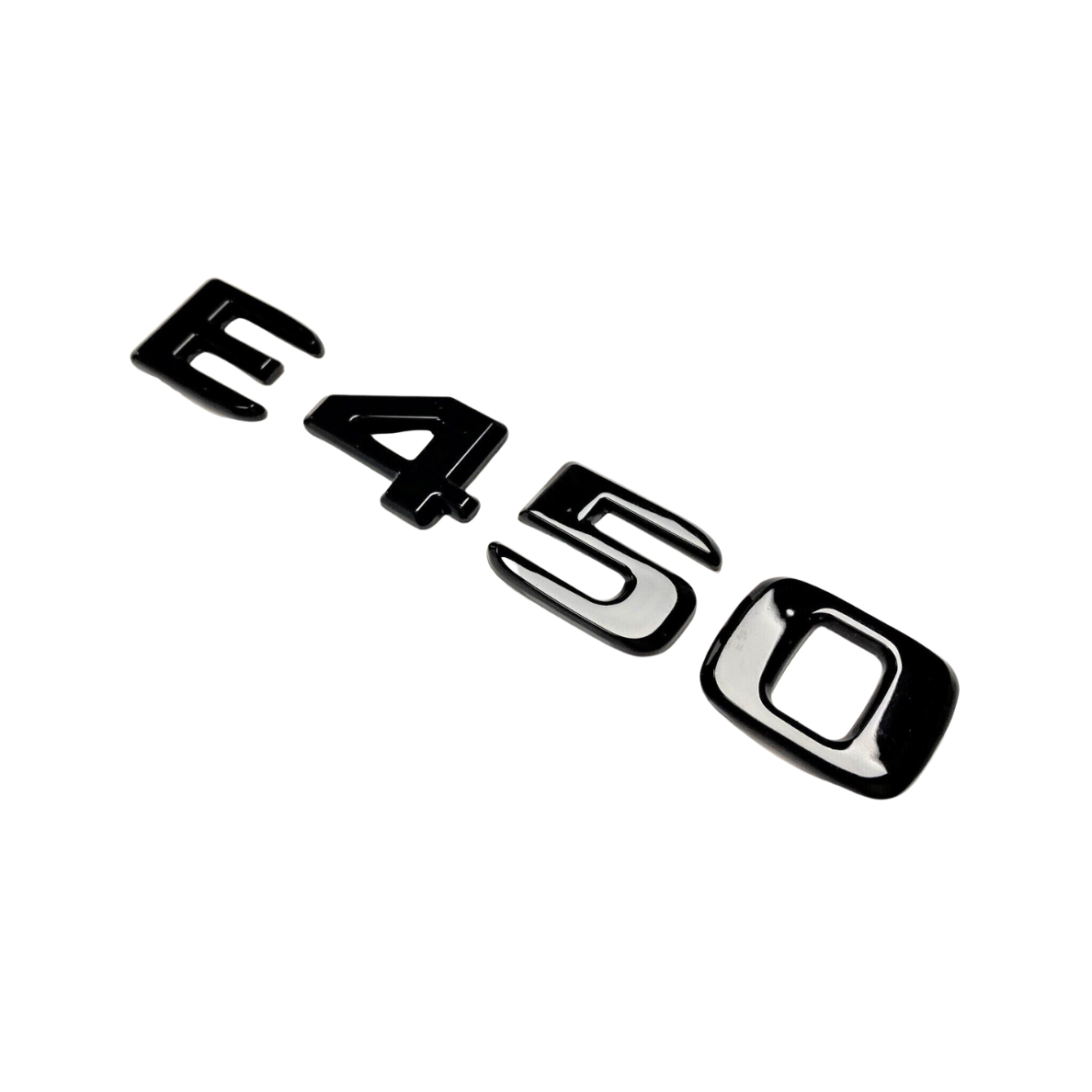 "E450" Gloss Black Raised Letter Emblem For Rear Trunk Lid Fits Mercedes E Class