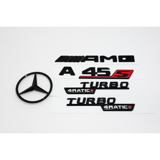 Mercedes-Benz V177 A45S Hatchback AMG Gloss Black Emblem Pack