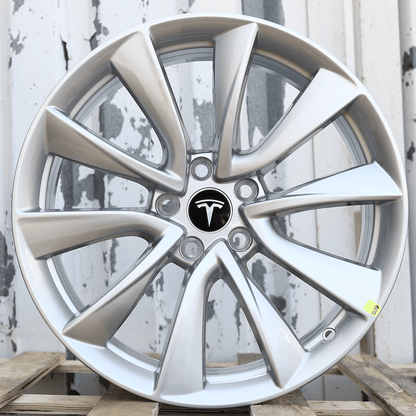 Silver Stiletto Wheels Fits TESLA MODEL 3 & Y 19X8.5" ET40 5X114.3