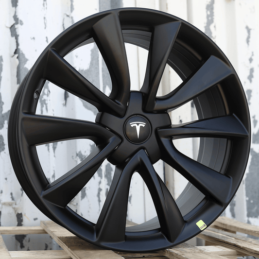Matte Black Stiletto Wheels Fits TESLA MODEL 3 & Y 19X8.5" ET40 5X114.3