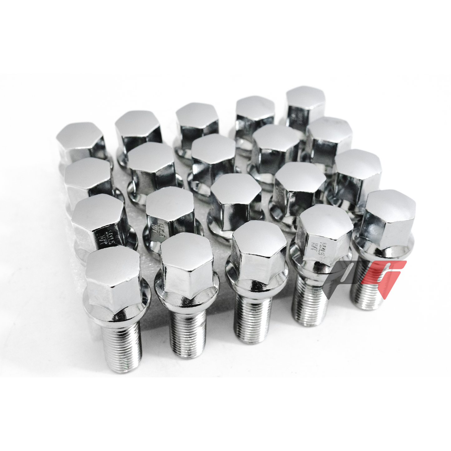 20pcs Chrome M12x1.25 Wheel Lug Bolt 28mm Shank For Cherokee, Compass, Renegade, Dart