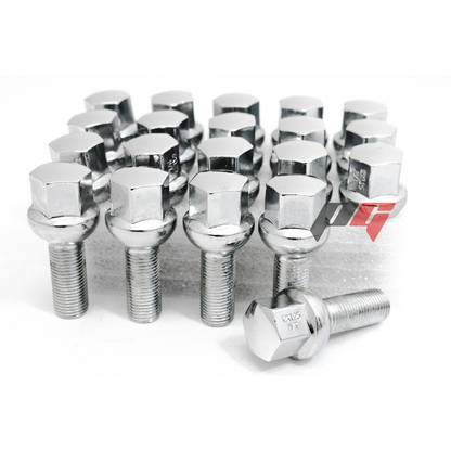 20pcs Chrome M12X1.25 Acorn 28MM Lug Bolts For Jeep Renegade 2015-2016