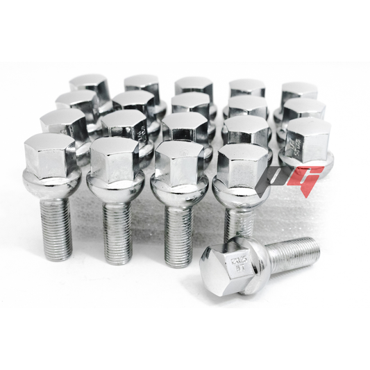 20pcs Chrome M12X1.25 Acorn 28MM Lug Bolts For Jeep Renegade 2015-2016