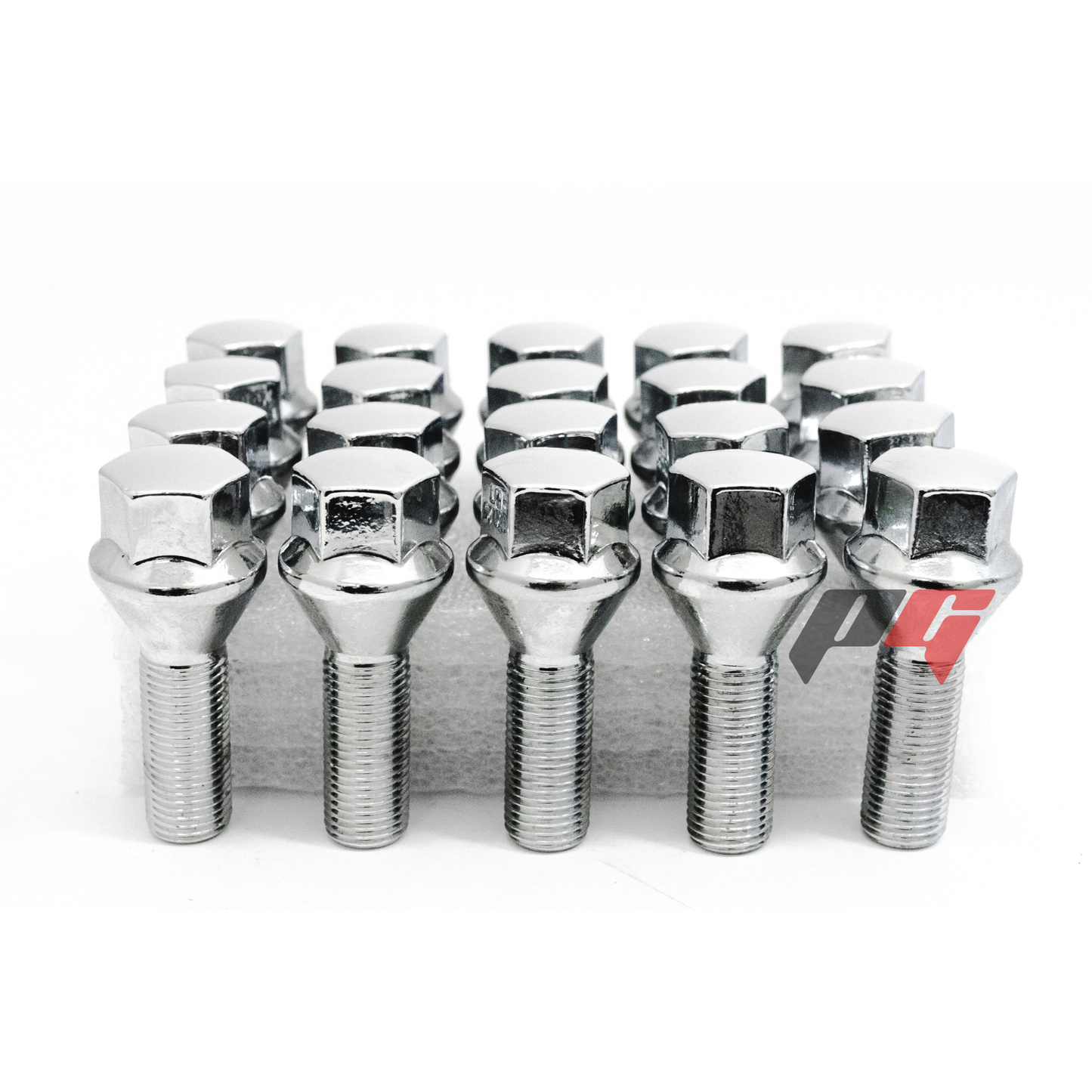 20pcs M12x1.25 Wheel Lug Bolts Shank 28mm For Chrysler 200/ Dodge Dart/ Jeep Silver