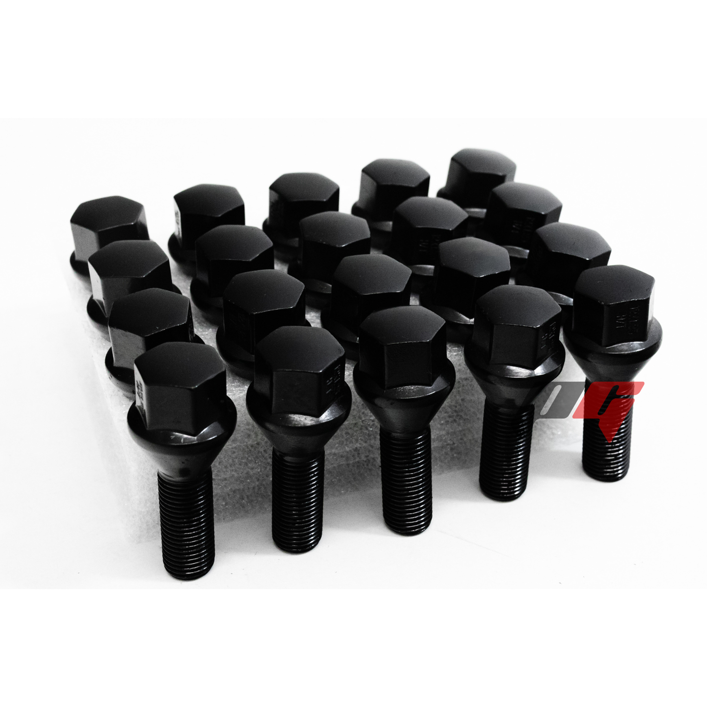 20pcs Black M12x1.25 Cone Seat Wheel Lug Bolts For Dart, Compass, Renegade, Cherokee