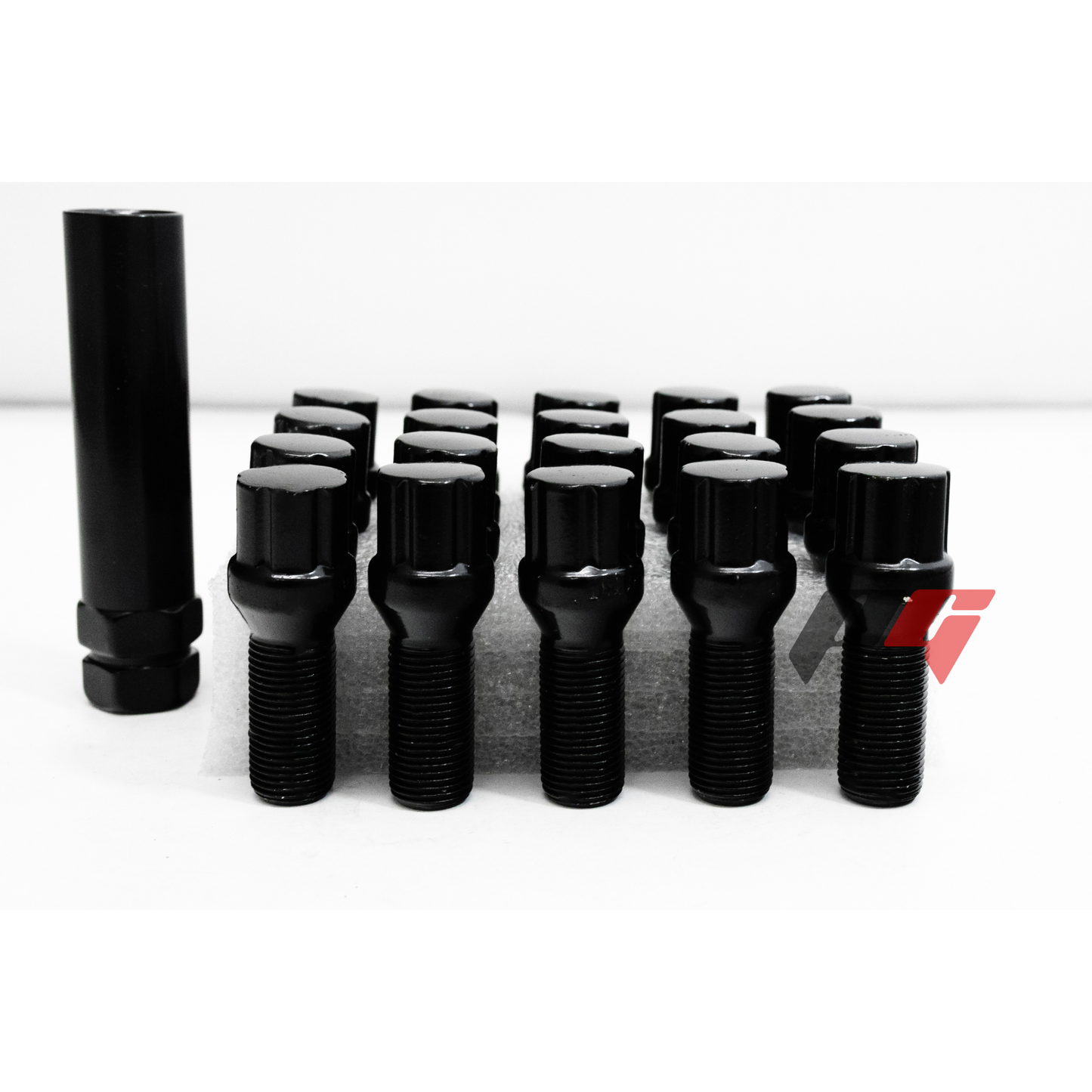 20pcs Black M12x1.25 Cone Seat Wheel Lug Bolts For Dart, Compass, Renegade, Cherokee