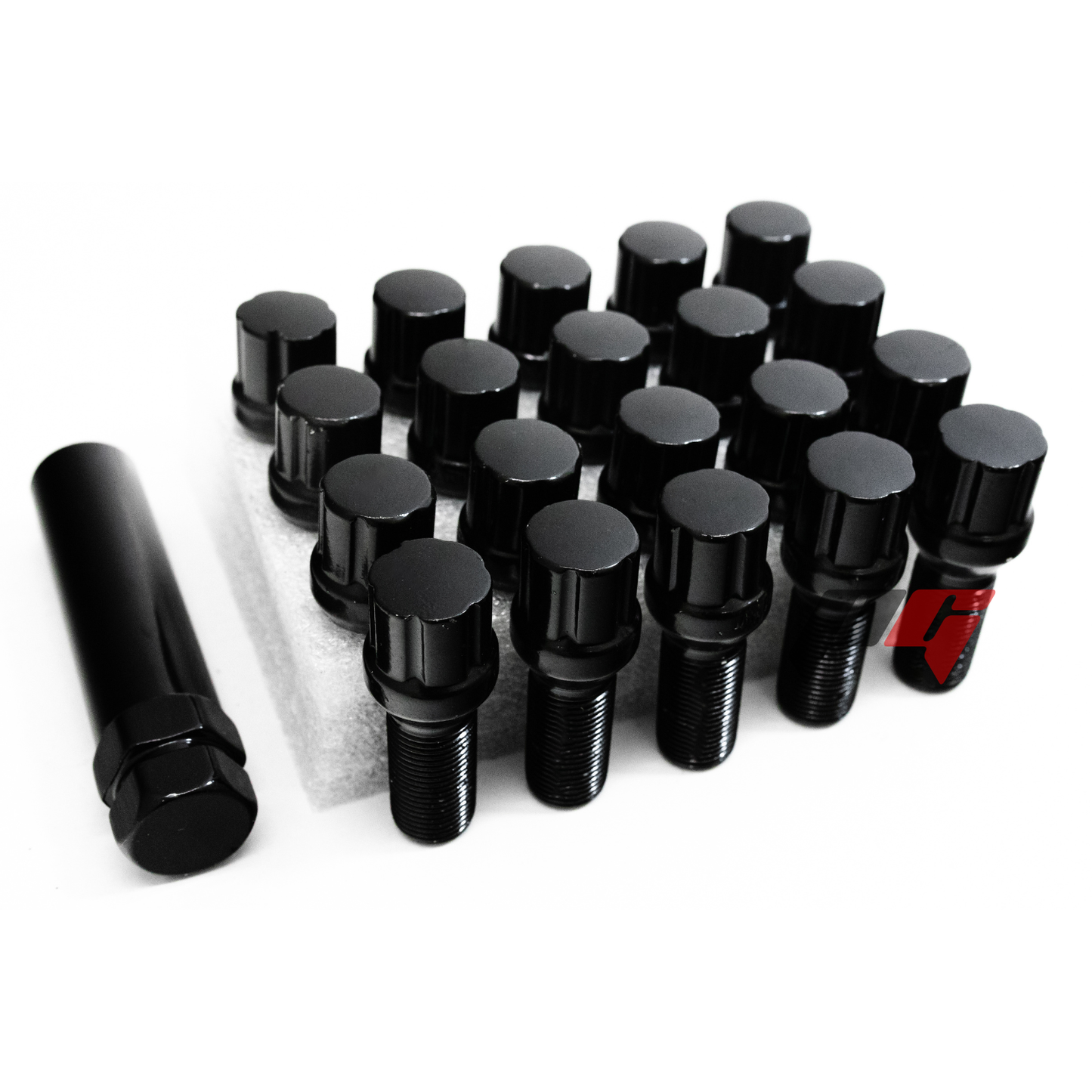 20pcs Black M12x1.25 Cone Seat Wheel Lug Bolts For Dart, Compass, Renegade, Cherokee