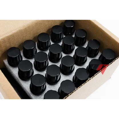 20pcs Black M12x1.25 Cone Seat Wheel Lug Bolts For Dart, Compass, Renegade, Cherokee