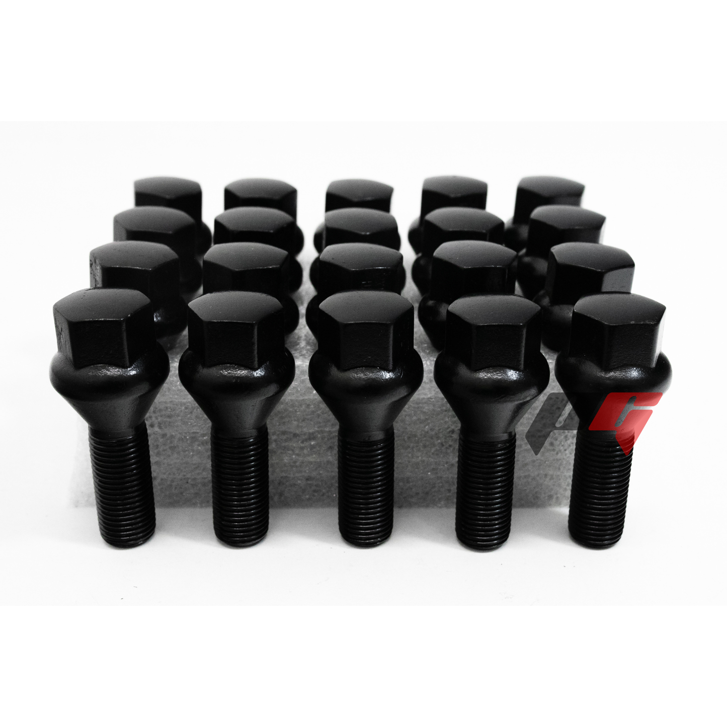 20pcs Black M12x1.25 Wheel Lug Bolt 28mm Shank For Cherokee, Compass, Renegade, Dart