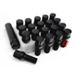 20pcs Black M14x1.5 Spline Tuner Lug Bolts 28mm Shank for Aftermarket Volkswagen Wheels