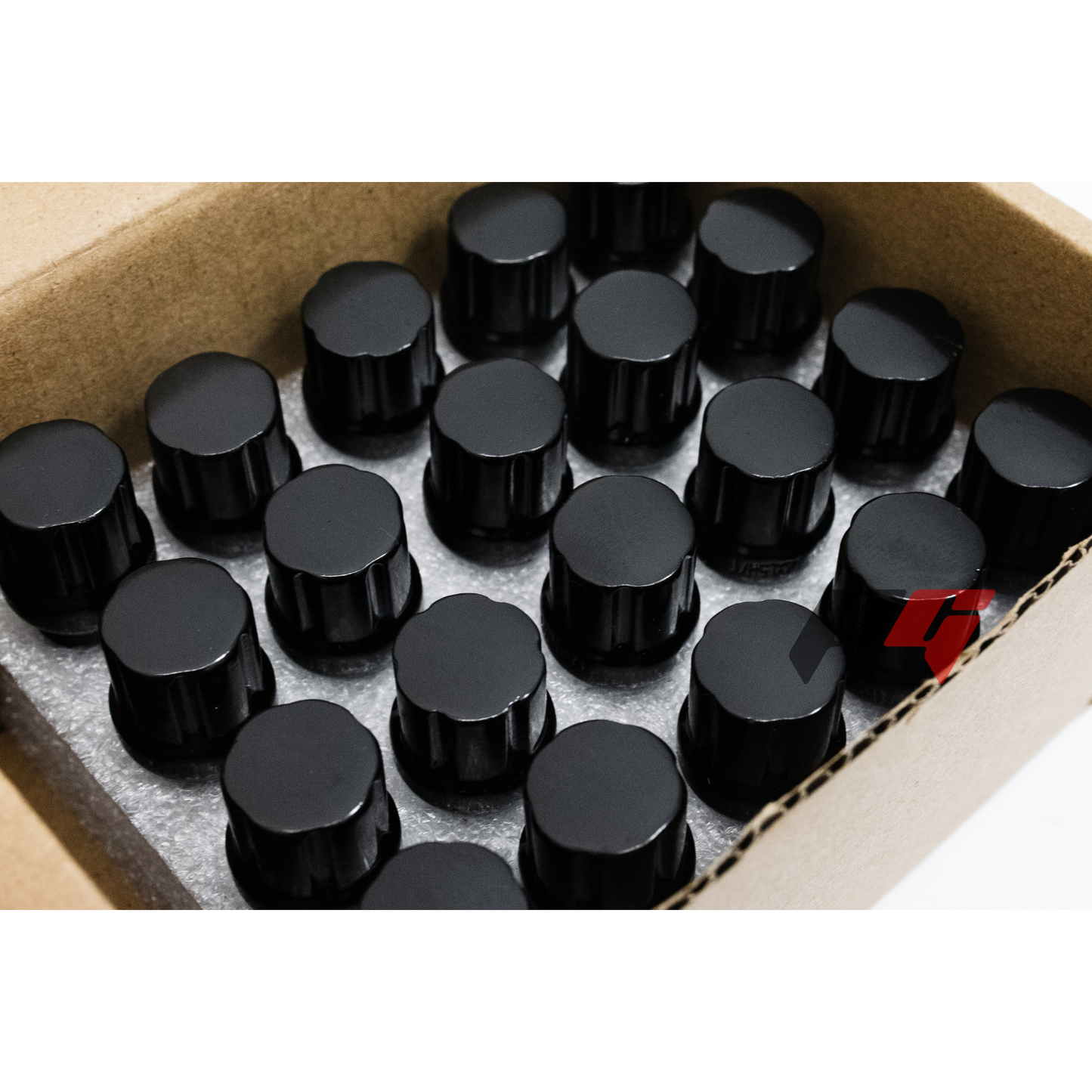 20pcs Black M14x1.5 Spline Tuner Lug Bolts 28mm Shank for Aftermarket Volkswagen Wheels