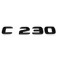 "C230" Gloss Black Raised Letter Emblem For Rear Trunk Lid Fits Mercedes C Class