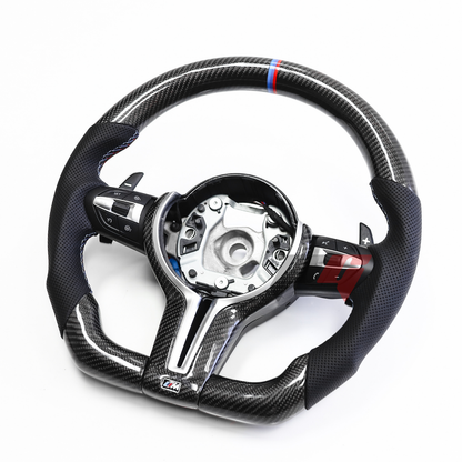 FOR BMW F3X 1-4 SERIES / F8X M2 M3 M4 / X3-X6 REAL CARBON FIBER PERFORMANCE STEERING WHEEL
