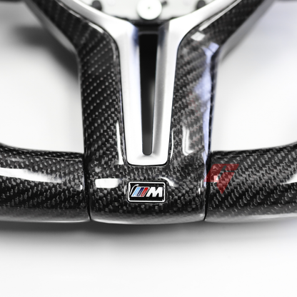 FOR BMW F3X 1-4 SERIES / F8X M2 M3 M4 / X3-X6 REAL CARBON FIBER PERFORMANCE STEERING WHEEL
