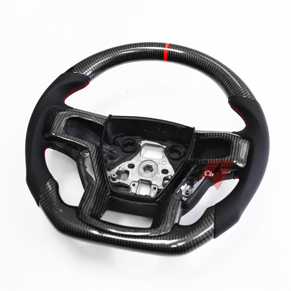 FOR 2015-2022 FORD F-150/ RAPTOR CARBON FIBER & LEATHER STEERING WHEEL