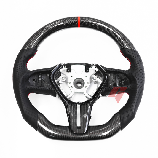 FOR INFINITI Q50 2019+/ Q60 2017+ CARBON FIBER & LEATHER STEERING WHEEL
