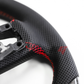 FOR 2019-2023 MAZDA3 CARBON FIBER & LEATHER STEERING WHEEL