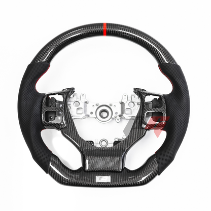FOR 2013-2023 LEXUS IS CARBON FIBER & LEATHER STEERING WHEEL