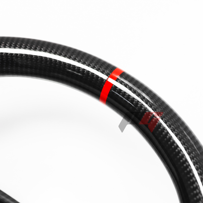 FOR 2013-2019 CADILLAC ATS/ ATS V CARBON FIBER & LEATHER STEERING WHEEL