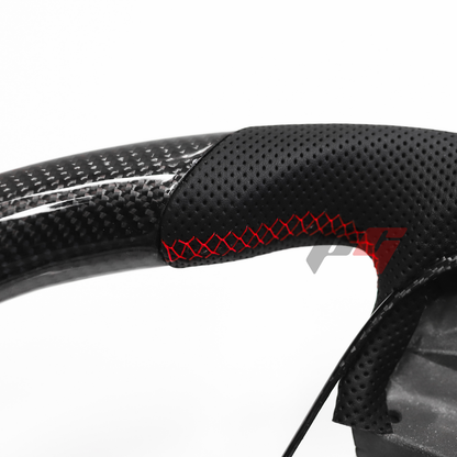 FOR 2013-2019 CADILLAC ATS/ ATS V CARBON FIBER & LEATHER STEERING WHEEL