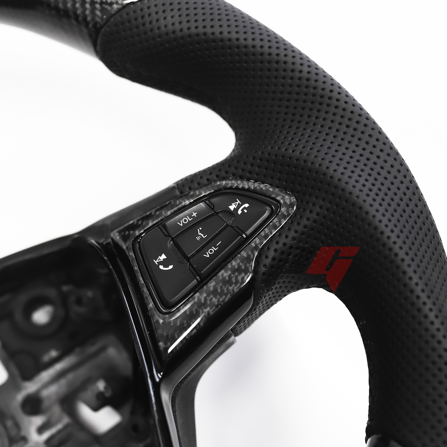 FOR 2015-2018 FORD FOCUS MK3/RS/ST CARBON FIBER & LEATHER STEERING WHEEL