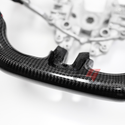 FOR 2015-2017 FORD MUSTANG CARBON FIBER & LEATHER STEERING WHEEL