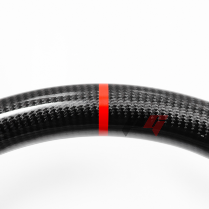 FOR 2015-2017 FORD MUSTANG CARBON FIBER & LEATHER STEERING WHEEL