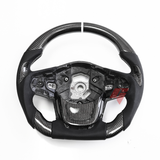 FOR 2019-2026 TOYOTA SUPRA CARBON FIBER & LEATHER STEERING WHEEL