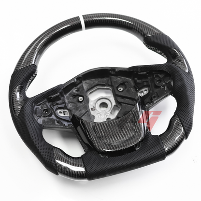 FOR 2019-2026 TOYOTA SUPRA CARBON FIBER & LEATHER STEERING WHEEL