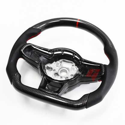 FOR 2013-2020 VOLKSWAGEN GOLF MK7 CARBON FIBER & LEATHER STEERING WHEEL