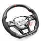 FOR 2022-2024 HONDA CIVIC CARBON FIBER & LEATHER STEERING WHEEL