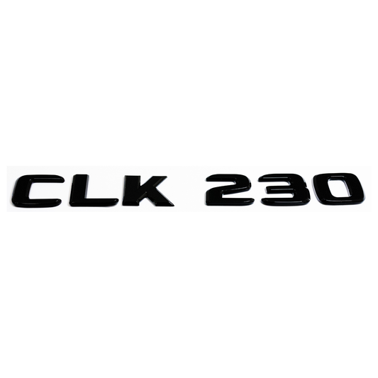 "CLK230" Gloss Black Raised Letter Emblem For Rear Trunk Lid Fits Mercedes CLK