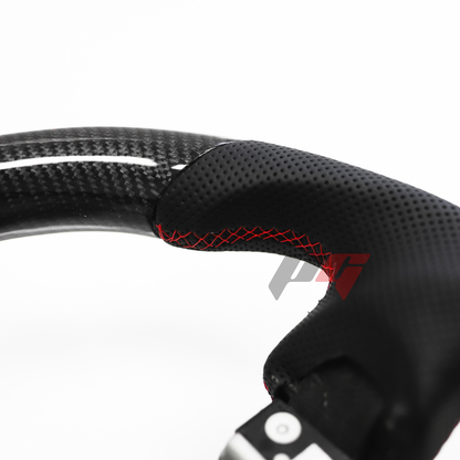 FOR 2009-2020 NISSAN 370Z CARBON FIBER & LEATHER STEERING WHEEL