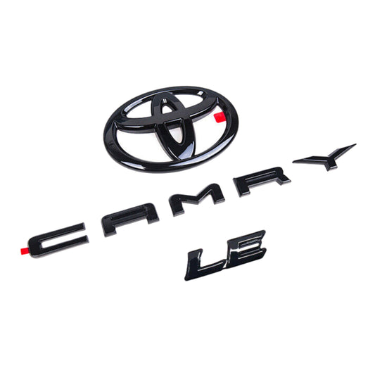 Blackout Emblem Overlays for 2018–2022 Toyota Camry LE