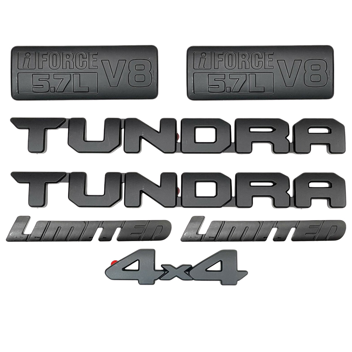 Matte Black Emblem Letter 7PCS Overlays for 2014–2021 Toyota Tundra Limited 4x4